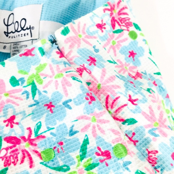 Lilly Pulitzer Lemon Lime Patchwork Skirt Size 8 - Picture 5 of 6